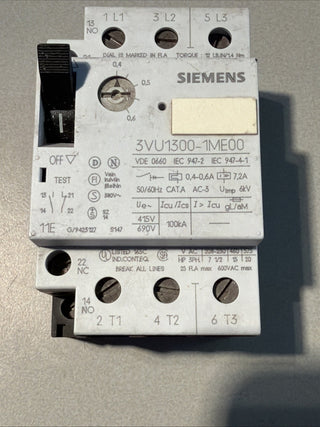 Siemens 3VU1300-1ME00 Leitungsschalter Motorschutzschalter ,415V-690V7