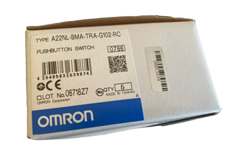 5x Omron A22NL-BMA-TRA-G102-RC Drucktaster 22mm Rot LED 24V Pilzkopf NEU OVP0
