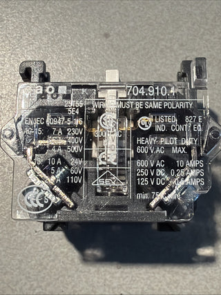 2x 704.910.1 Kontaktelement 22mm 04 -40-55°C für Frontelement Kontakte: NO EAO0