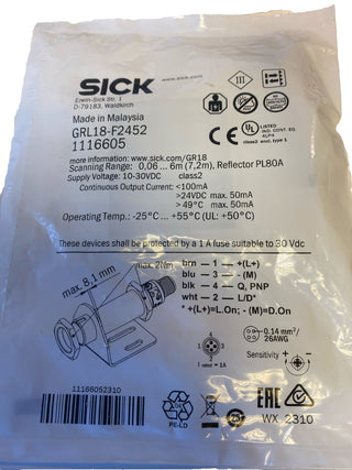 SICK GRL18-F2452 1116605 Reflexions-Lichtschranke optischer Sensor Rundbauform n0