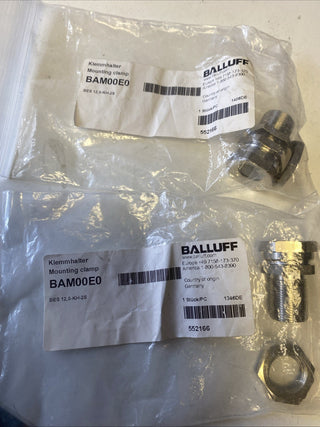 2x Balluff BAM00E0 Klemmhalter BES 12,0-KH-2S für M12 Sensoren – NEU & OVP1