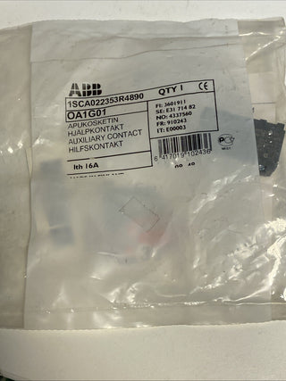 ABB OA1G01 Hilfskontakt 1SCA022353R4890 Hilfsschalter 1 ÖFFNER / NC OVP NEU0