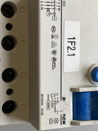 Schrack 40/4/003 – FI‑Schutzschalter 40 A 30 mA – 4‑polig RCD4