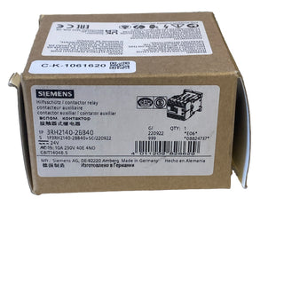 Siemens Hilfsschütz 3RH2140-2BB40 DC 24V Federzuganschluss 3RH2140-2BB401