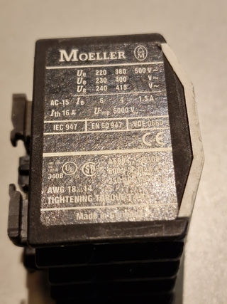 Klöckner Moeller 22DILM Hilfsschalter Block Hilfsschütz 2S/2Ö 4-polig Gebraucht3