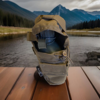 USMC MOLLE 1-LITER-KANTINENBEUTEL, mit Wasser Flasche  (COYOTE BROWN)4