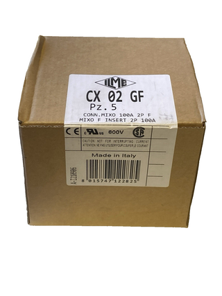 5x ILME CX 02 GF MIXO Buchseneinsatz Modul 100A 1000V 2-polig – NEU & OVP