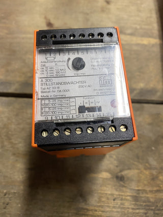 IFM A300 Stillstandswächter Monitor AZ 33-B (Bestell-Nr. DA0001) – Gebraucht0