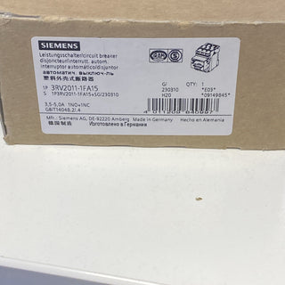 SIEMENS 3RV2011-1FA15 SIRIUS Motorschutzschalter Baugröße S00 3,5-5A 1,5kW/2,2kW1