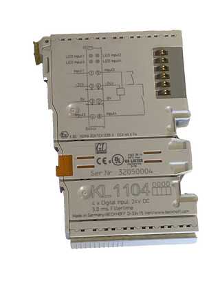 Beckhoff KL1104 | 4-Kanal Digital Eingangsklemme 24V DC | Gebraucht1
