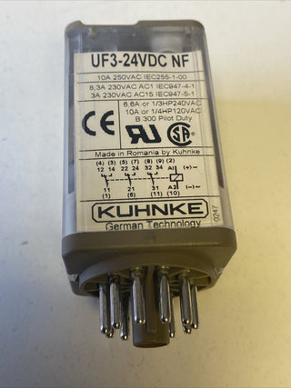 Kuhnke UF3-24VDC NF Steckrelais | Universalrelais 3 Wechsler 10A | NEU & OVP0