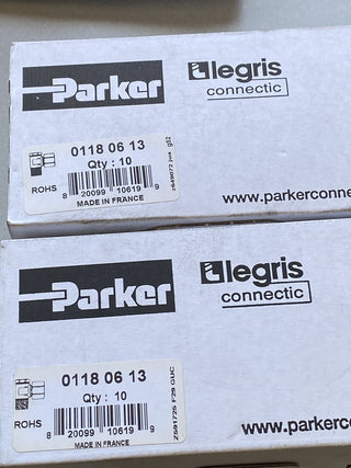 Parker Legris 0118 06 13 Winkel-Schwenkverschraubung Messing 6mm Rohr x G1/4" BS1