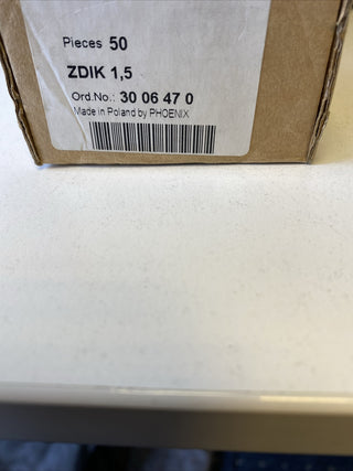 50x PHOENIX CONTACT ZUGANGSKLEMMEN ZDIK 1.5 40179181474401