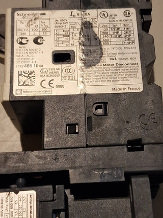 Schneider Electric Motorschutzschalter GV2ME14 + Schütz LC1D12 Motorstarter4