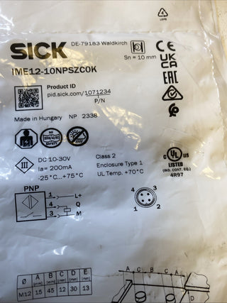 Sick Näherungssensor IME12-10NPSZC0K Induktiv 1071234 Näherungssensor1