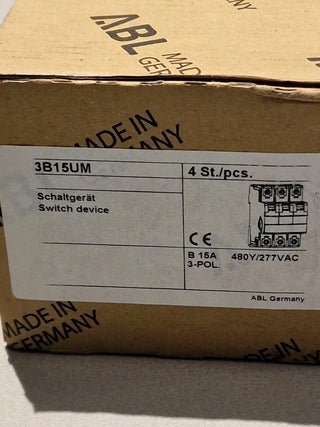 ABL Sursum 3B15UM Leitungsschutzschalter 3P 15A B-Char 480Y/277VAC Neu6