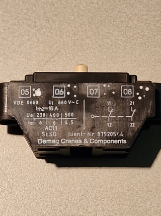 Demag 87520544 Schaltelement VDE 0660 SESG Kran Steuerschalter Kontakteblock geb1