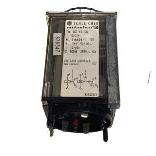 SCHLEICHER DZ 12-SG Zeitrelais 24V 50/60Hz | 2-60s | 6A 500W,einstellbar NEU0