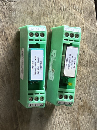 2x Phoenix Contact EMG 17-REL/KSR-W230/21/SO110 Relaisbaustein gebraucht1