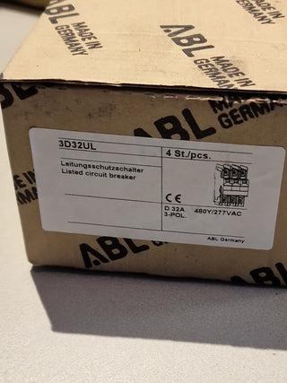 4x ABL SURSUM 3D32UL Leistungsschalter D32A 3-polig 480Y/277V Sicherung – Neu6