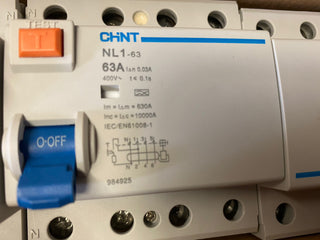 Chint NL1-63 Typ A FI-Schutzschalter – 4-polig | 63A | 30mA | 9849250