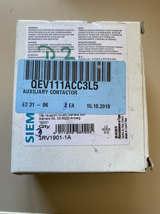 3X Siemens 3RV1901-1A Hilfsschalter Auxiliary Switch0