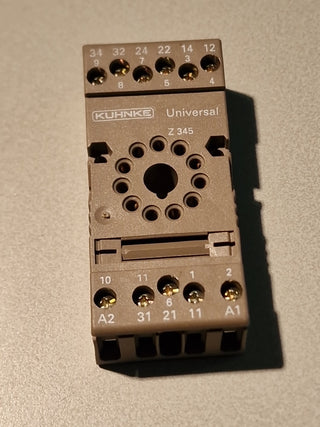 7x Kuhnke Z345 Universal Relaissockel Relaisfassung Schraubanschluss EN50022 OVP0