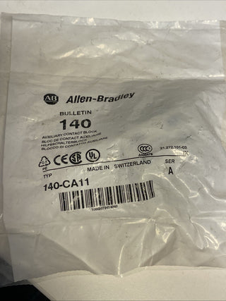 Allen-Bradley Hilfsschalterblock 140-CA11 auxiliary contact block NO+NC Serie A0