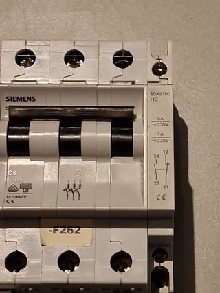 Siemens 5SX23 C6 Leitungsschutzschalter | 3-polig | 20A | Charakteristik C4