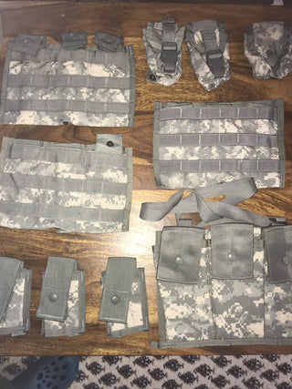 US Army MOLLE II Rifleman Pouch Set – 17-teilig – ACU/UCP – Top Zustand2