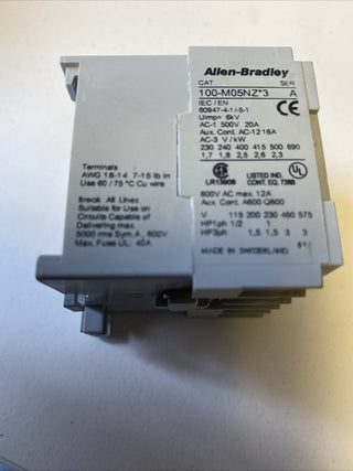 ALLEN-BRADLEY Schütz 100-MO5NZ*3 -unused3