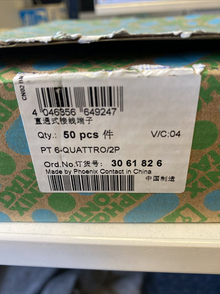 38x Phoenix Contact PT 6-QUATTRO/2P Reihenklemme Einfach Grau,8