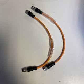 2x M12, Buchse, gerade, 5-polig, M12, Stecker, gerade, 5-polig, Sensor-/2