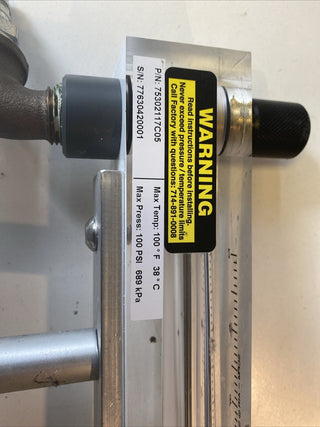 King Instrument PVC / Acryl Rohr Durchflussmesser 20 SCFM 14" lang4