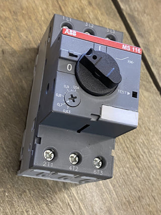 ABB MS116-1.6 MOTORSCHUTZSCHALTER AUSLÖSEKLASSE 10A, 1.0 ... 1.6 A 1SAM250000R105