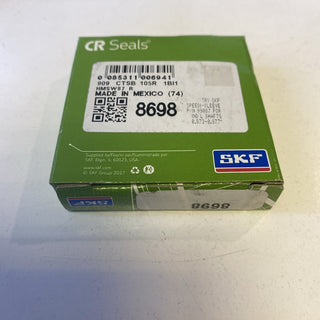 SKF 8698 Single Lip Oil Seal - Solid, 0.875 in Shaft Dia., 1.499 in O0