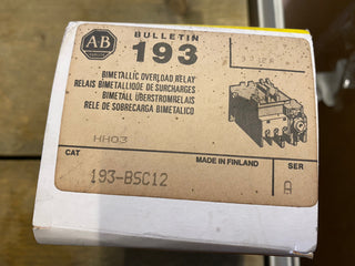 Allen Bradley 193-BSC12 Bimetall-Überlastrelais 9-12A Ser. A – NEU & OVP0