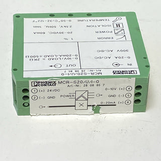 Phoenix Contact Strommessumformer MCR-S20/U/I-0/ 2808857 0-20A 0-10V 0-20mA0