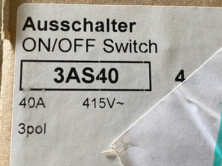 ABL Sursum 3AS40 Ausschalter 40A 415V 3-polig neu1