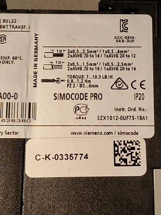 Siemens 3UF7500-1AA00-0 Erdschlussmodul Simocode Pro2