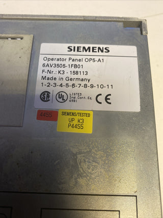 Siemens COROS OP5-A1 Operator Panel 6AV3505-1FB01 OP54