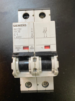 Siemens 5SY62 MCB C1 Leitungsschutzschalter 2-polig 400V 6kA – Gebraucht0