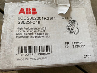 ABB Sicherungsautomat Typ S802S-C160