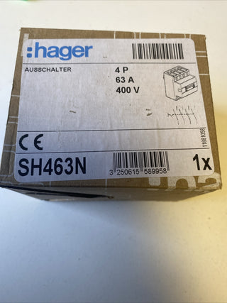 Hager SH463N Ausschalter 4-polig 63A – NEU & OVP1