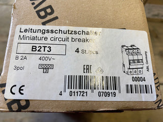 ABL B2T3 Leitungsschutzschalter B2 2A 3-polig 10kA 230/400V – neu2