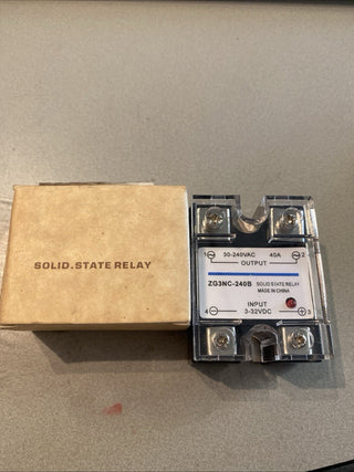 ZG3NC-240B Solid State Relais SSR 40A 30-240V AC / 3-32V DC Halbleiterrelais NEU
