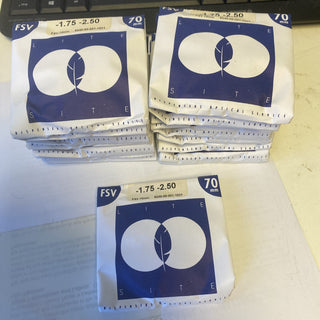 17x Lite Site 6540-00-001-1021 Einstärkengläser Hard Resin 70mm -1.75 -2.50 Neu0