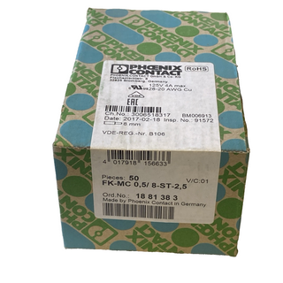 50x Phoenix Contact 1881383 FK-MC 0,5/ 8-ST-2,5 Leiterplattenstecker 8-polig NEU