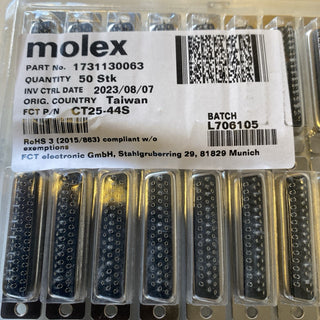 50x Molex / FCT High-Density D-Sub Buchse 44-polig (MPN: 1731130063) – NEU & OVP