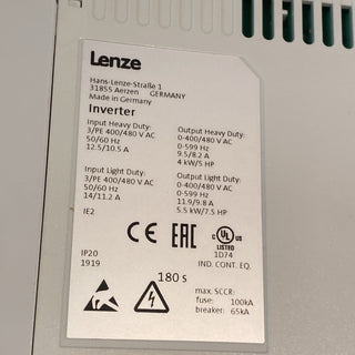 Lenze i550 Frequenzumrichter 4,0kW 3-phasig 400V IP20 • I55AE240F10010000S • TOP